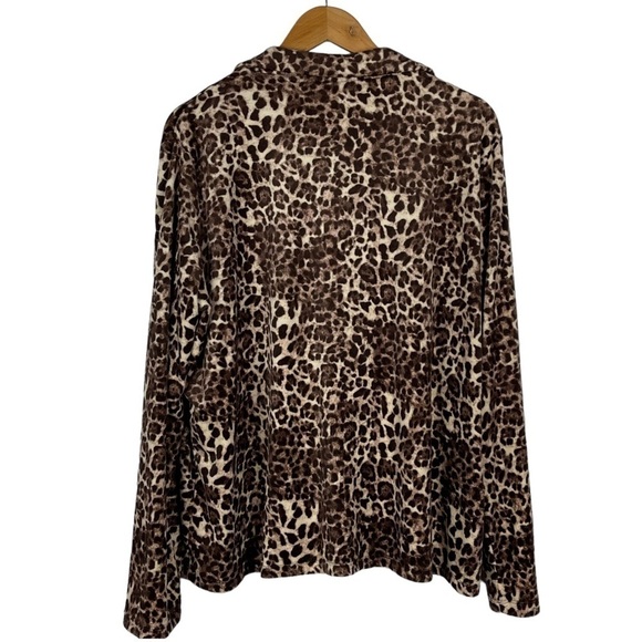 BADGLEY MISCHKA STUDIO CHEETAH LEOPARD SOFT FUZZY MATCHING PAJAMA PJ SET - Picture 5 of 14